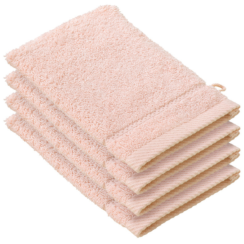 De Witte Lietaer Washandjes Stephanie Almond Blossom - 15 x 21 cm - set 4 stuks - Roze - Katoen
