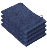 De Witte Lietaer Washandjes Stephanie Blue Indigo - 15 x 21 cm - set 4 stuks - Blauw - Katoen