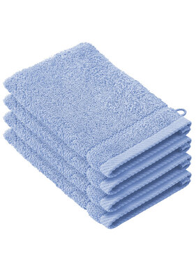De Witte Lietaer Stephanie Sky Blue Washcloths Set of 4 Cotton