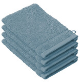 De Witte Lietaer Washandjes Stephanie Arctic - 15 x 21 cm - set 4 stuks - Blauw - Katoen