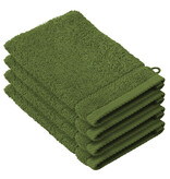 De Witte Lietaer Washandjes Stephanie Cactus - 15 x 21 cm - set 4 stuks - Groen - Katoen