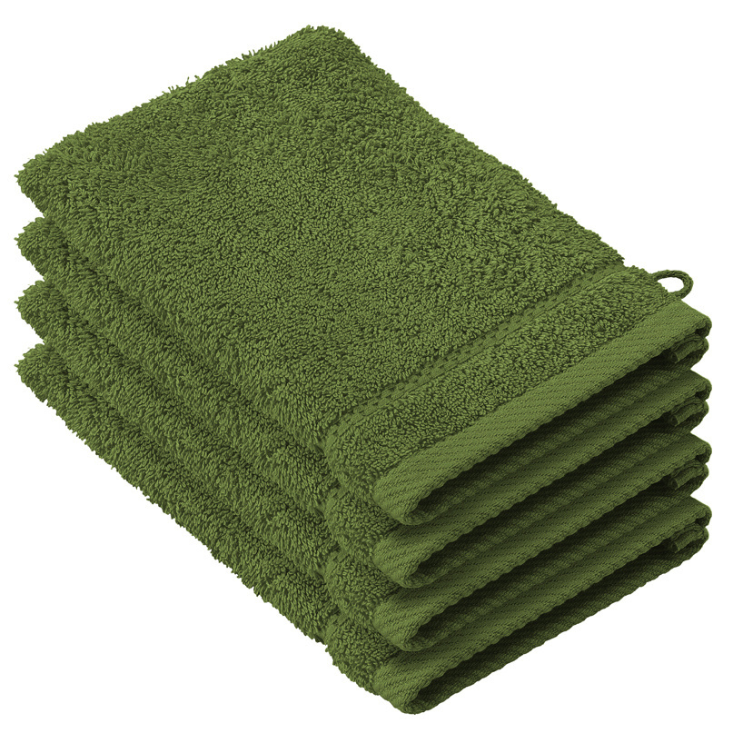 De Witte Lietaer Stephanie Cactus Washcloths - 15 x 21 cm - Set of 4 - Green - Cotton