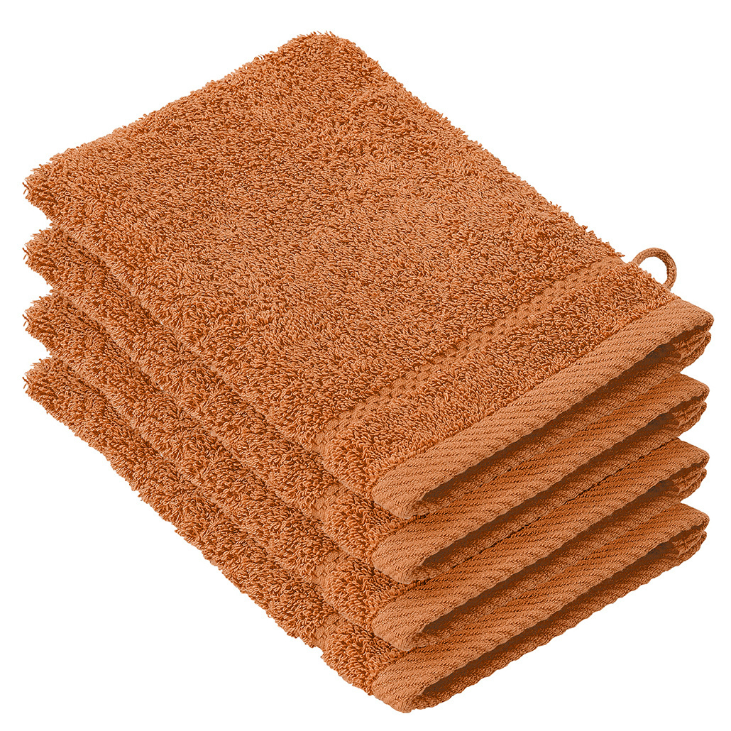 De Witte Lietaer Washandjes Stephanie Caramel - 15 x 21 cm - set 4 stuks - Katoen