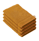 De Witte Lietaer Washandjes Stephanie Copper - 15 x 21 cm - set 4 stuks - Oranje - Katoen