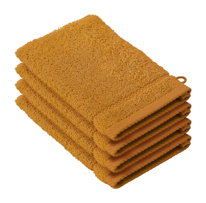 De Witte Lietaer Stephanie Copper Washcloths - 15 x 21 cm - Set of 4 - Orange - Cotton