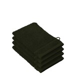De Witte Lietaer Stephanie Khaki Washcloths - 15 x 21 cm - Set of 4 - Green - Cotton
