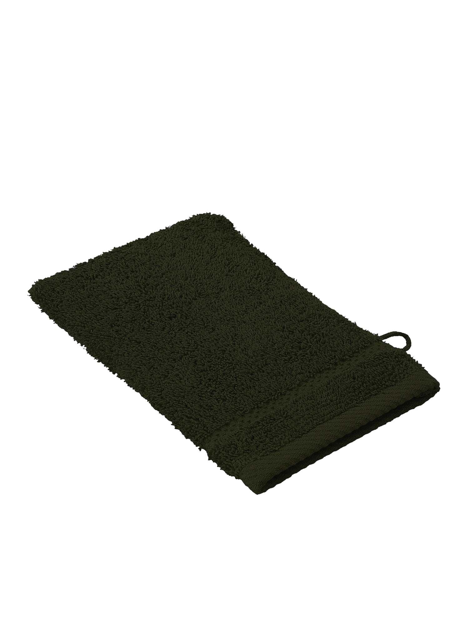 De Witte Lietaer Washandjes Stephanie Khaki- 15 x 21 cm - set 4 stuks - Groen - Katoen