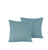 De Witte Lietaer Set Kussenslopen Olivia Arctic - 2 stuks - 40 x 40 cm - Blauw - Katoen Satijn
