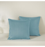 De Witte Lietaer Olivia Arctic Pillowcase Set - 2 pieces - 40 x 40 cm - Blue - Cotton Satin