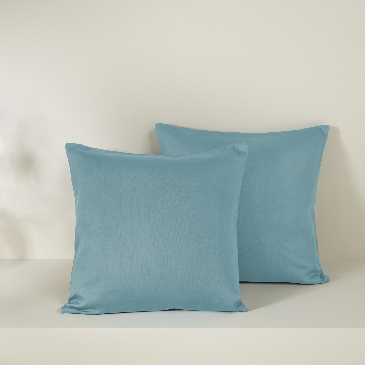 De Witte Lietaer Set Kussenslopen Olivia Arctic - 2 stuks - 40 x 40 cm - Blauw - Katoen Satijn