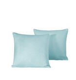 De Witte Lietaer Set Kussenslopen Olivia Sea Angel - 2 stuks - 40 x 40 cm - Blauw - Katoen Satijn