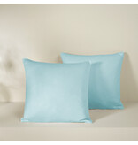 De Witte Lietaer Set Kussenslopen Olivia Sea Angel - 2 stuks - 40 x 40 cm - Blauw - Katoen Satijn