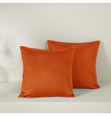 De Witte Lietaer Olivia Rooibos Pillowcase Set - 2 pieces - 40 x 40 cm - Orange - Cotton Satin