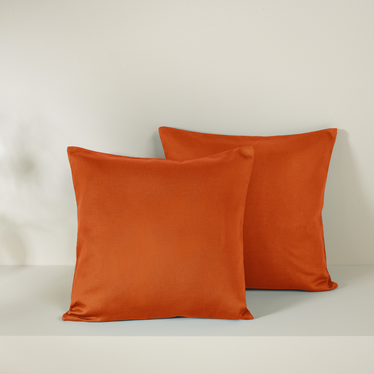 De Witte Lietaer Set Kussenslopen Olivia Rooibos - 2 stuks - 40 x 40 cm - Oranje - Katoen Satijn