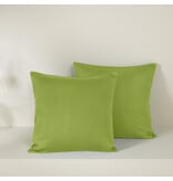 De Witte Lietaer Set Kussenslopen Olivia Cactus - 2 stuks - 40 x 40 cm - Groen - Katoen Satijn