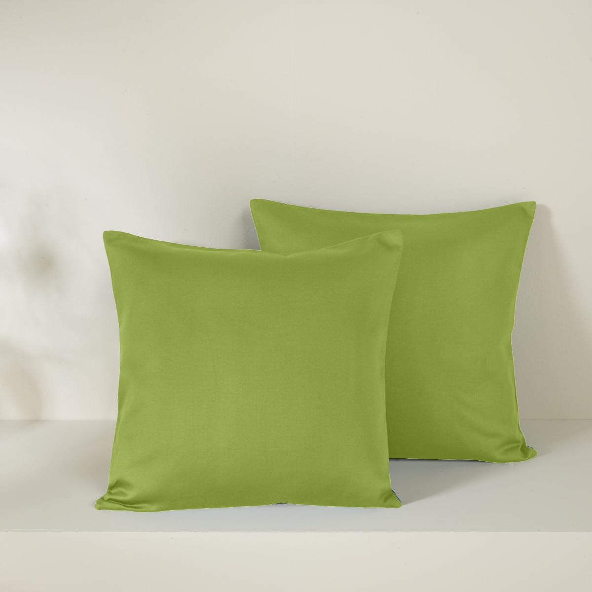 De Witte Lietaer Set Kussenslopen Olivia Cactus - 2 stuks - 40 x 40 cm - Groen - Katoen Satijn