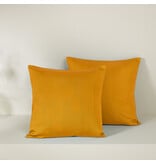 De Witte Lietaer Set Kussenslopen Olivia Copper - 2 stuks - 40 x 40 cm - Oranje - Katoen Satijn