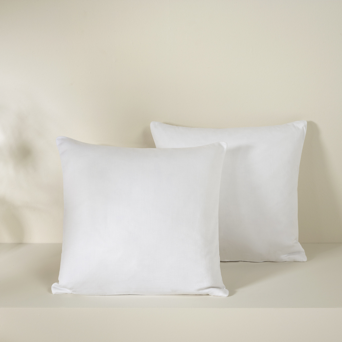 De Witte Lietaer Set Kussenslopen Olivia Off White - 2 stuks - 40 x 40 cm - Wit - Katoen Satijn