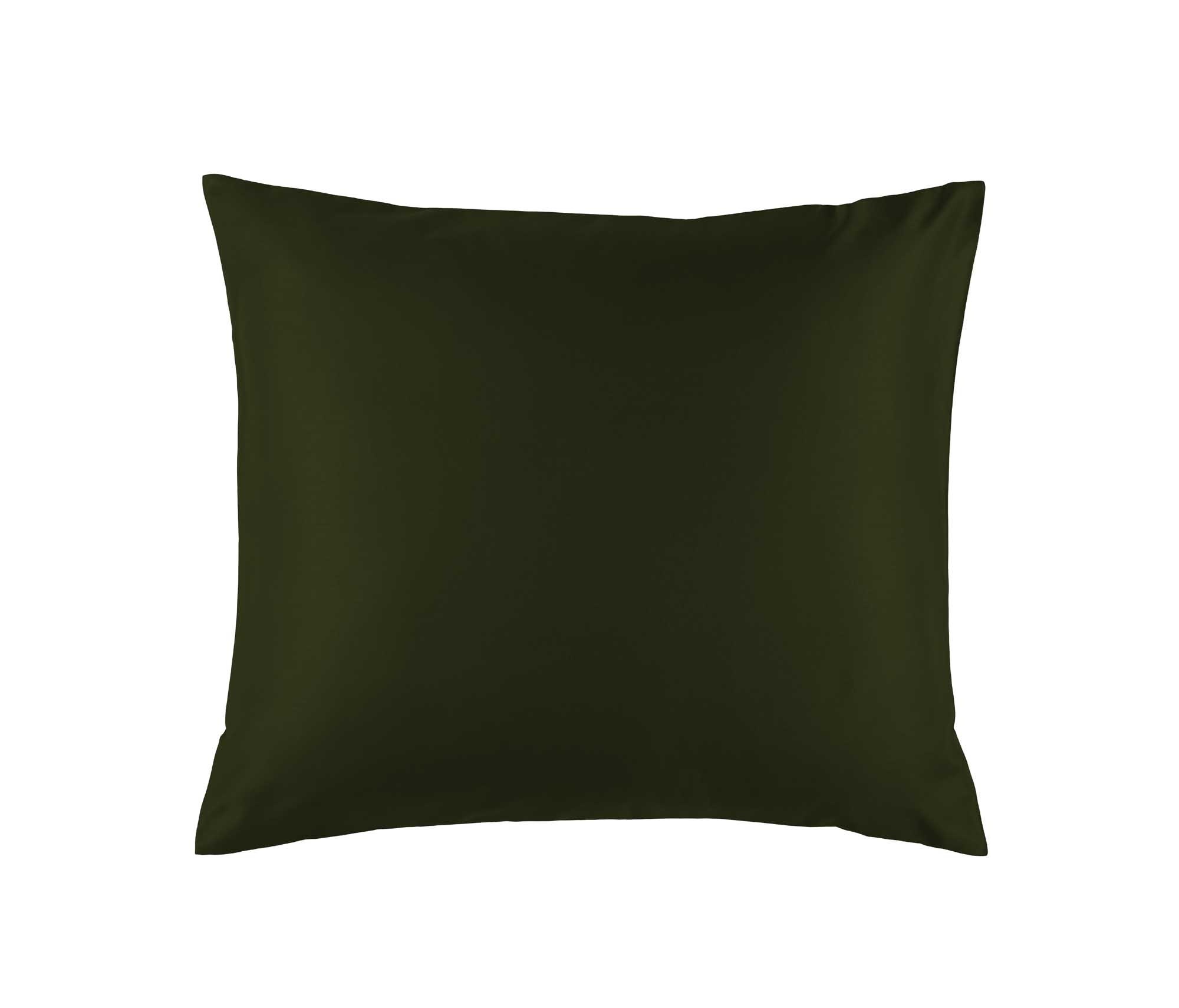 De Witte Lietaer Kussensloop Olivia Khaki - 60 x 70 cm - Groen - Katoen Satijn