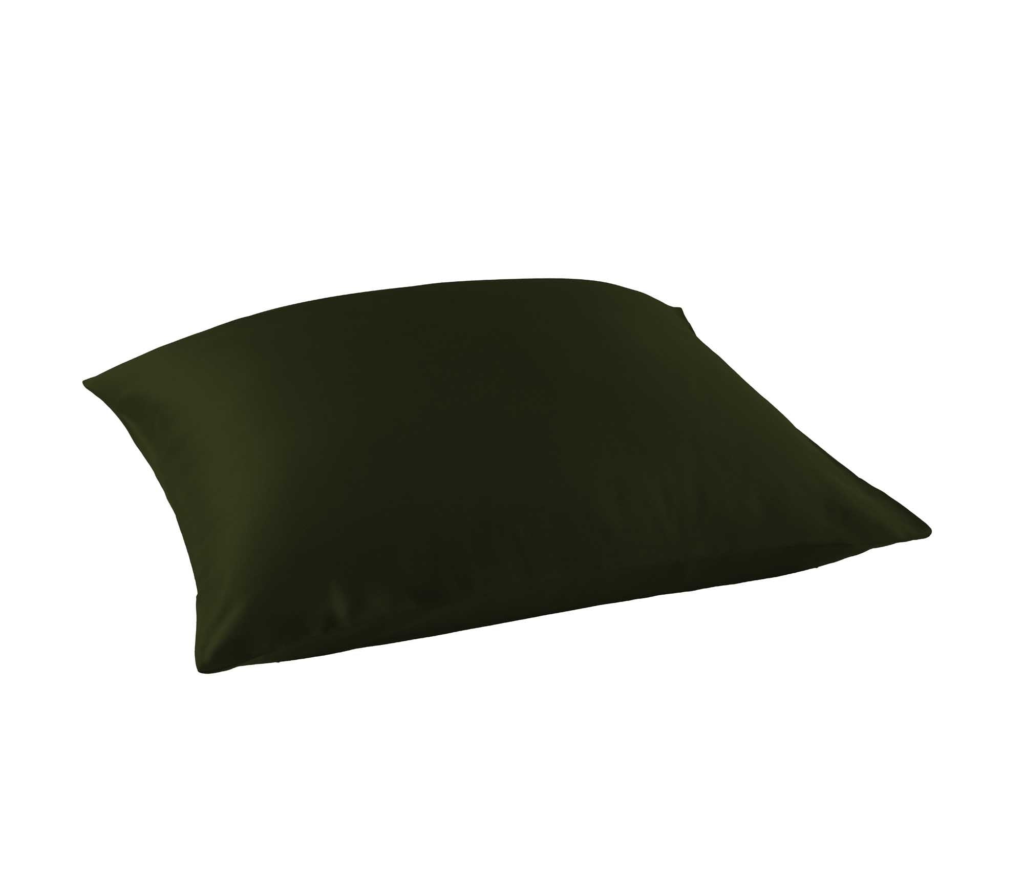De Witte Lietaer Kussensloop Olivia Khaki - 60 x 70 cm - Groen - Katoen Satijn