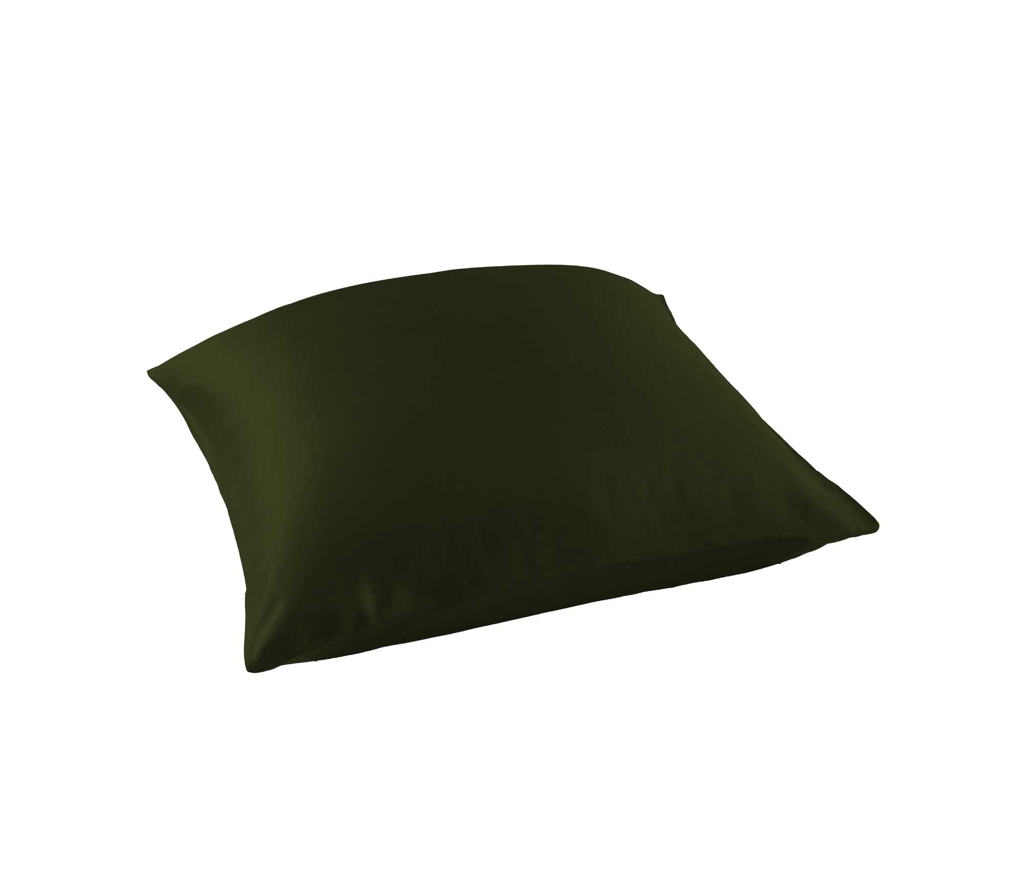 De Witte Lietaer Olivia Kahki Pillowcase - 63 x 63 cm - Green - Cotton Satin