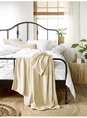 De Witte Lietaer Fleece Plaid Snuggly Sand 150 x 200 cm Polyester