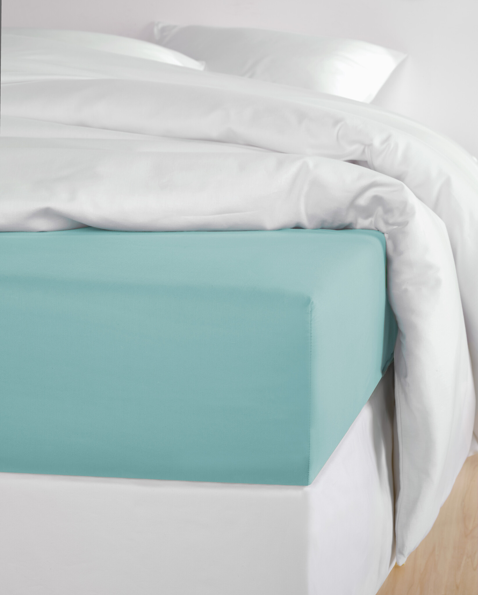 De Witte Lietaer Hoeslaken Olivia Sea Angel - 90 x 200/220 x h 30 - Katoen Satijn