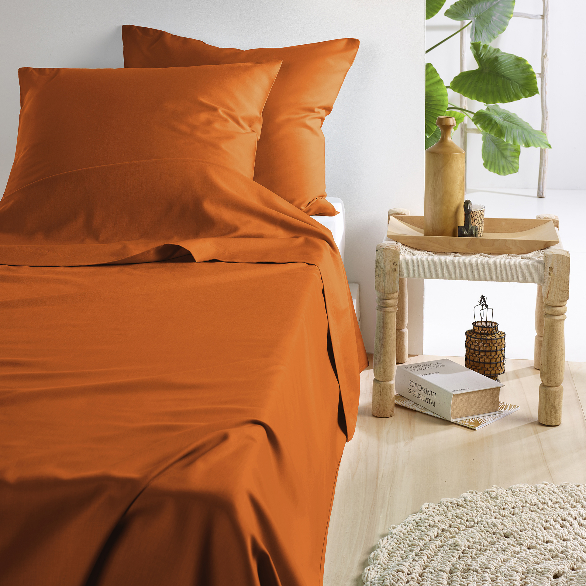 De Witte Lietaer Lakenset Olivia Copper - 280 x 280 cm + 2x 60 x 70 cm - Satijnkatoen