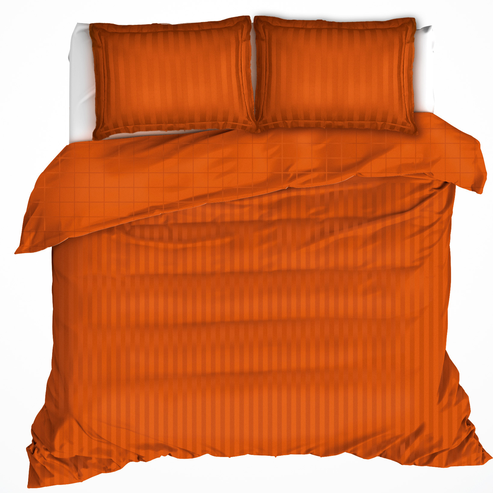 De Witte Lietaer Dekbedovertrek Zygo Gold Flame - 240 x 220 cm - Oranje - Katoen Satijn