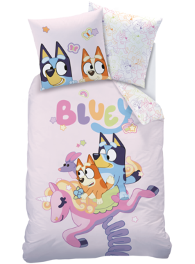 Bluey Dekbedovertrek Colorful 140 x 200 + 63 x 63 cm Katoen