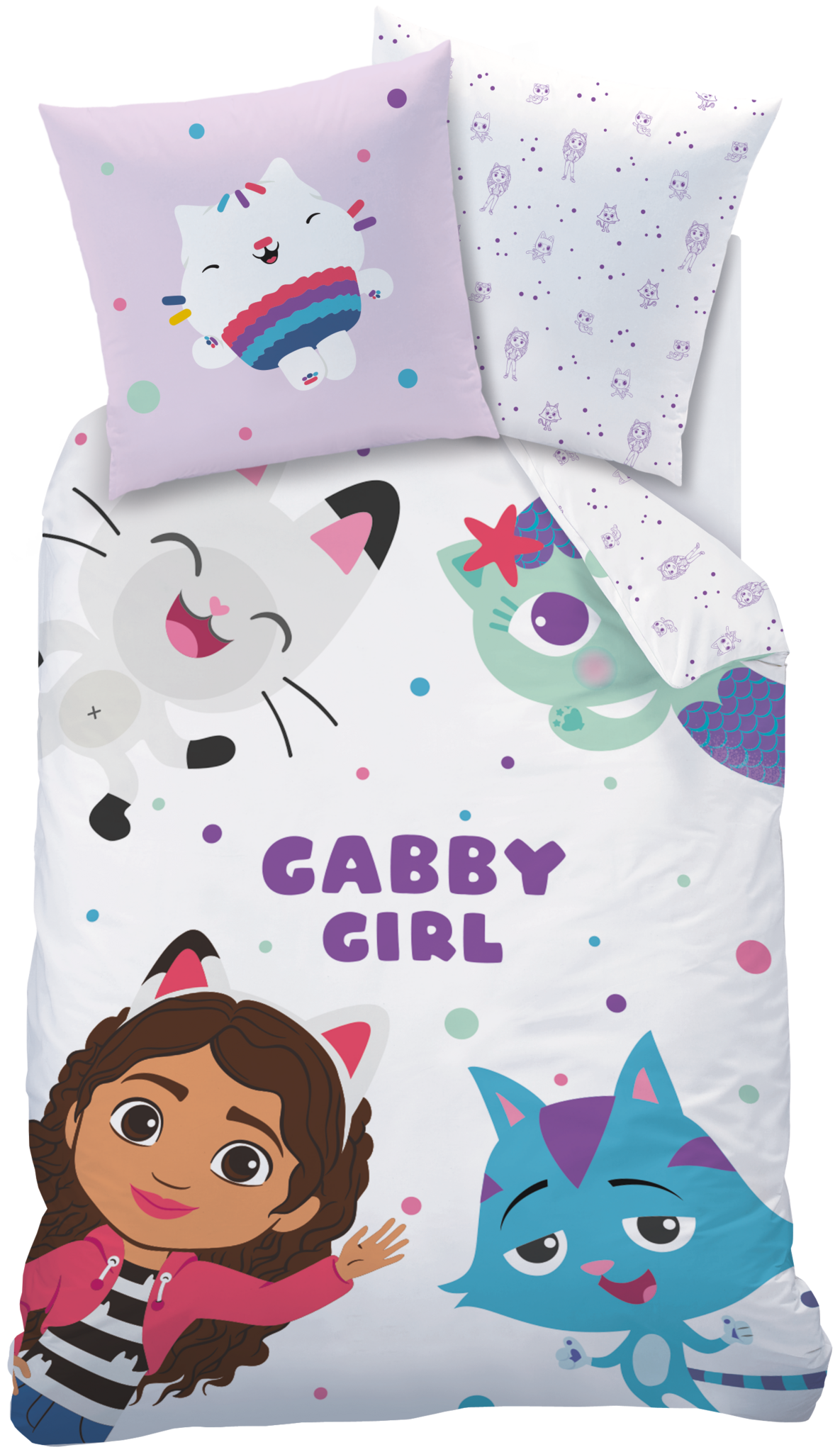 Gabby's poppenhuis Dekbedovertrek Funny - 140 x 200 + 63 x 63 cm - Katoen