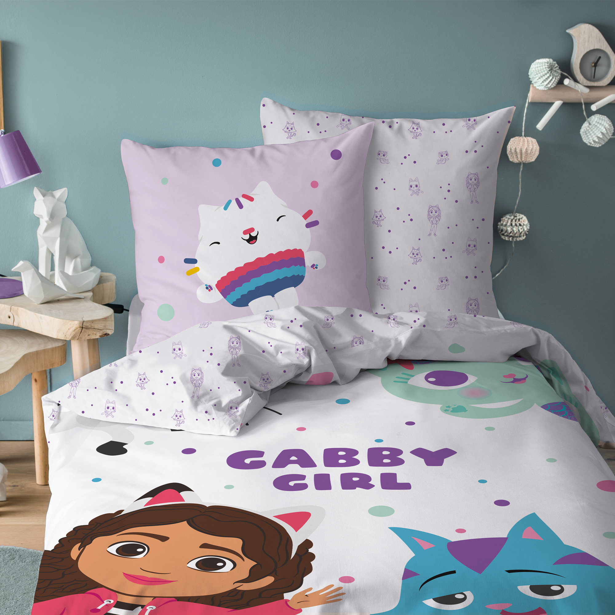 Gabby's poppenhuis Dekbedovertrek Funny - 140 x 200 + 63 x 63 cm - Katoen
