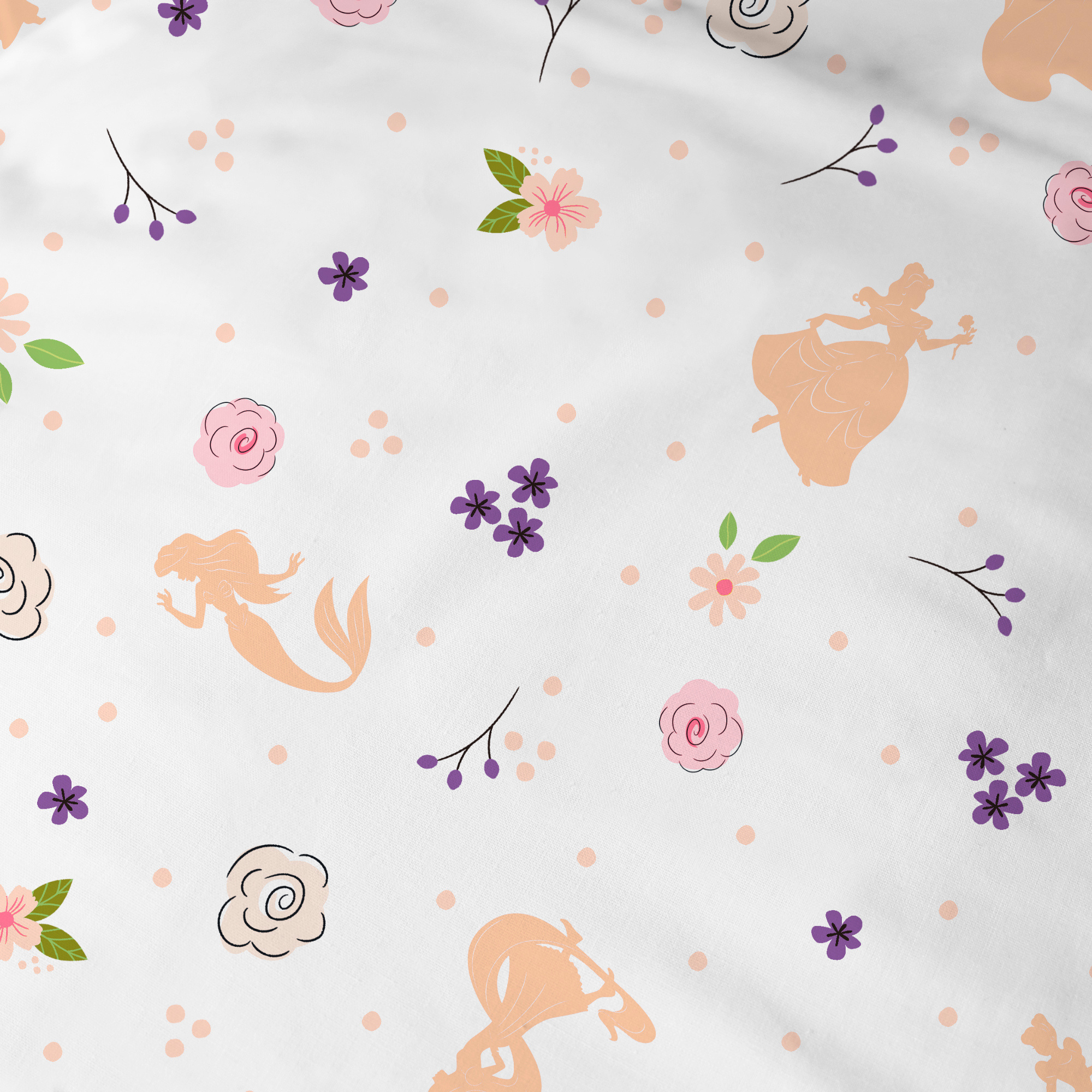 Disney Princess Hoeslaken Cute - 90 x 200 cm - Katoen