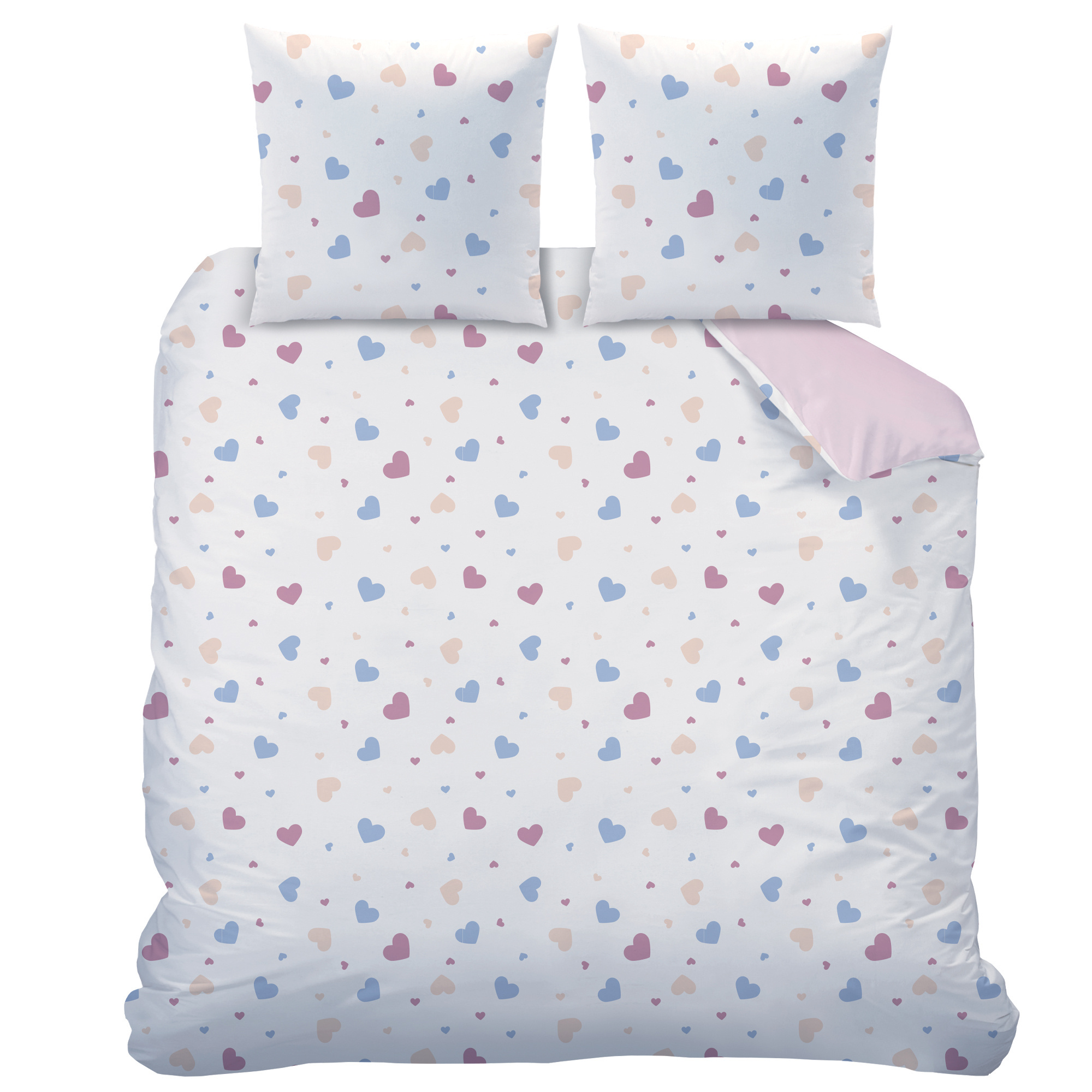 Disney Lilo & Stitch Dekbedovertrek Bisous 240 x 220 cm + 2 x 63 x 63 cm - Katoen