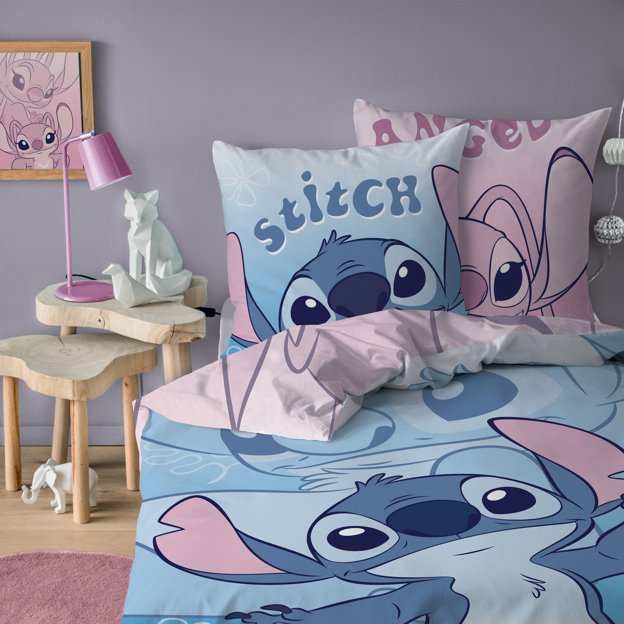 Disney Lilo & Stitch Dekbedovertrek Magic Duo - 140 x 200 + 63 x 63 cm - Katoen