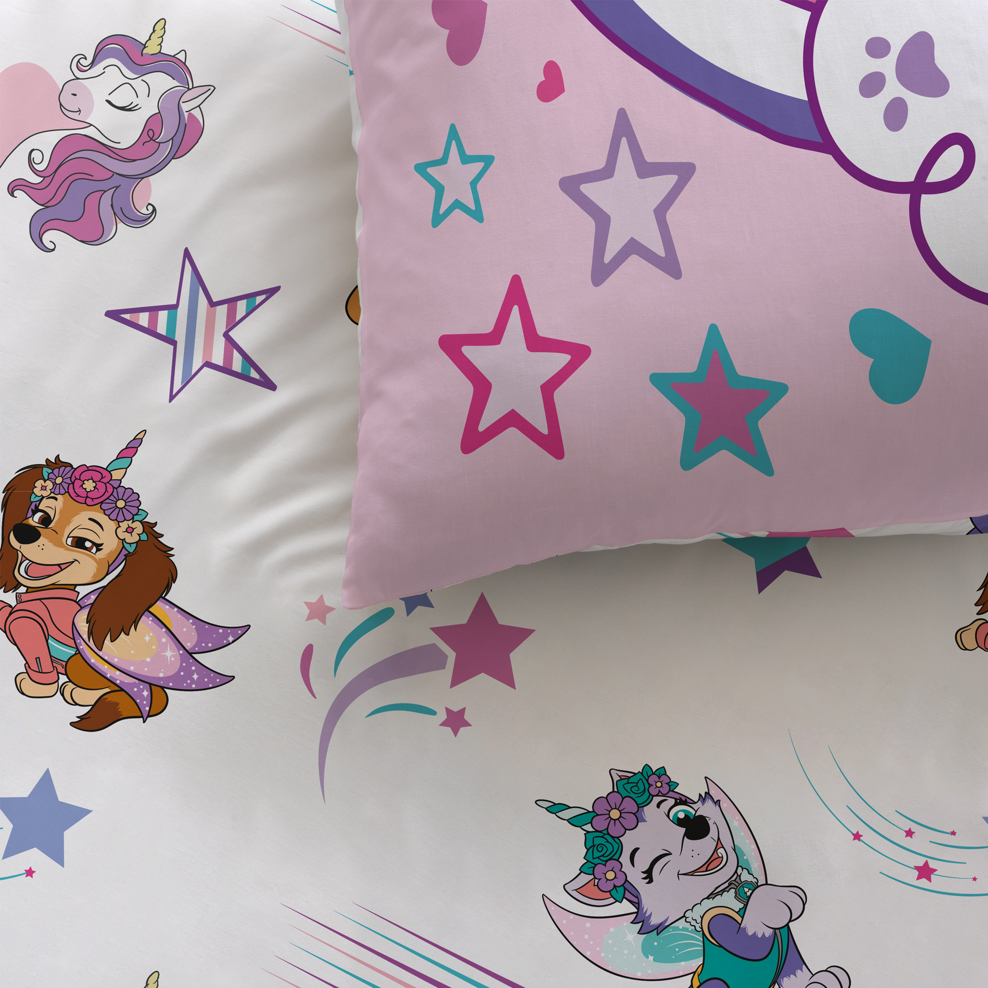 Paw Patrol Dekbedovertrek Unicorn - 140 x 200 + 63 x 63 cm - Katoen