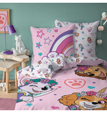 Paw Patrol Unicorn Duvet Cover - 140 x 200 + 63 x 63 cm - Cotton
