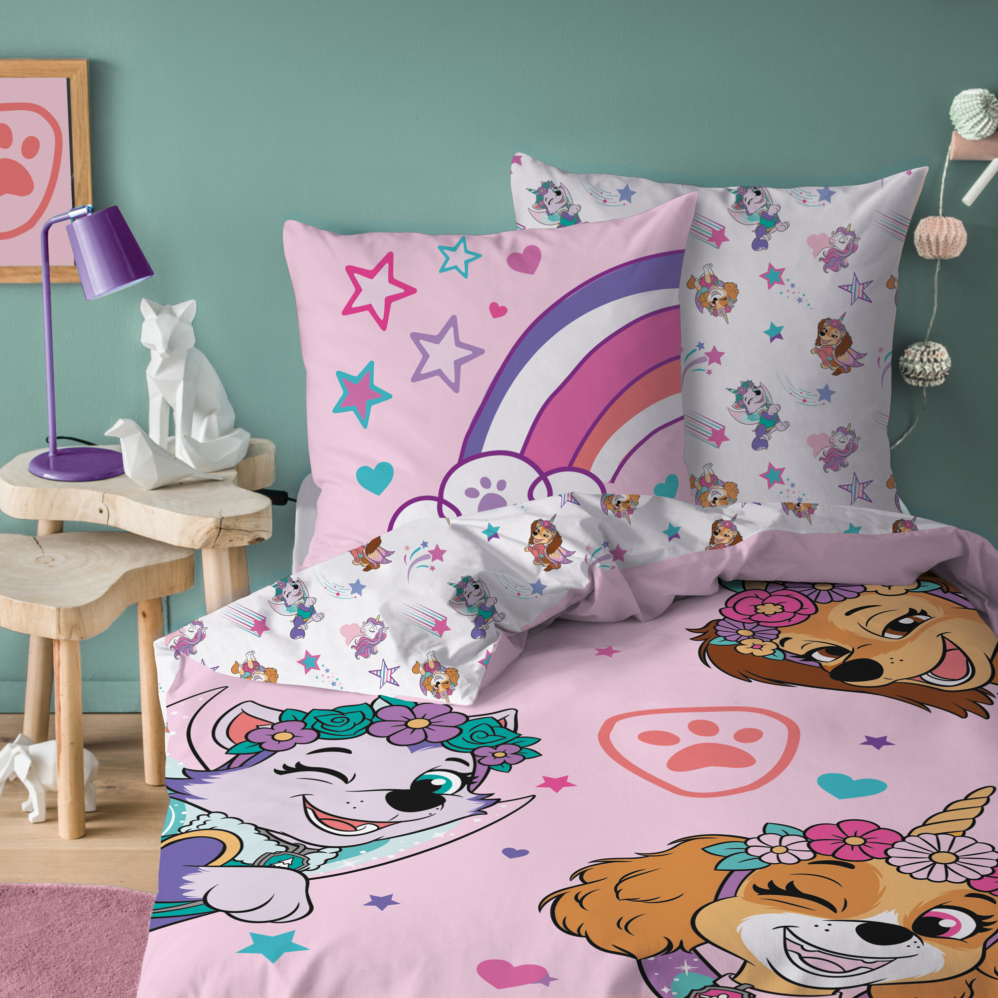 Paw Patrol Dekbedovertrek Unicorn - 140 x 200 + 63 x 63 cm - Katoen