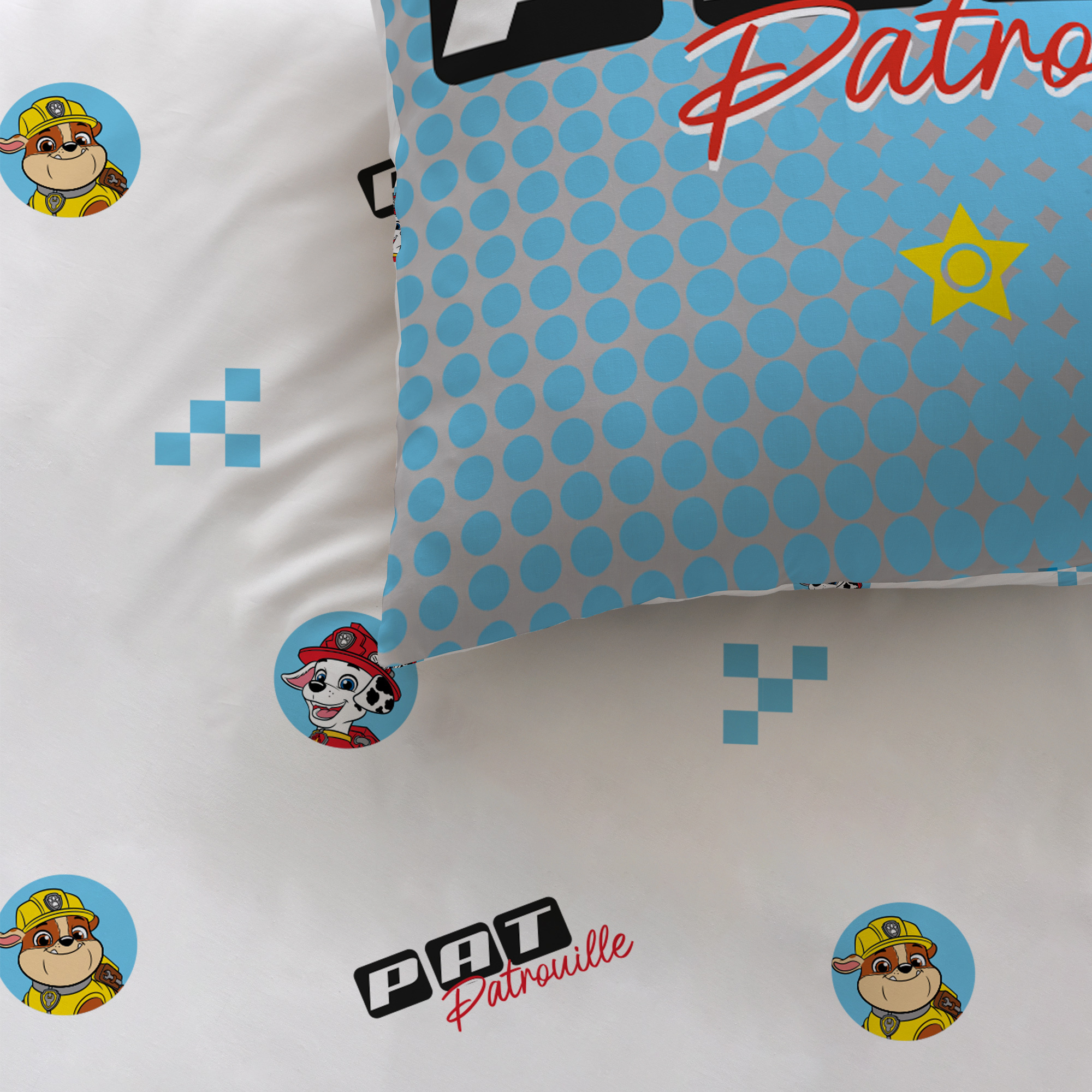 Paw Patrol Dekbedovertrek Car - 140 x 200 + 63 x 63 cm - Katoen
