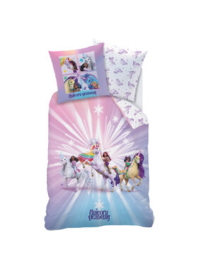 Unicorn Academy Duvet cover Stars 140x200 + 63x63
