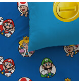 Super Mario Friends Duvet Cover - 140 x 200 + 63 x 63 cm - Cotton
