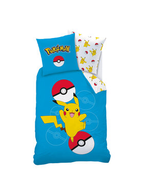 Pokemon Dekbedovertrek Pokeball 140x200 + 63x63