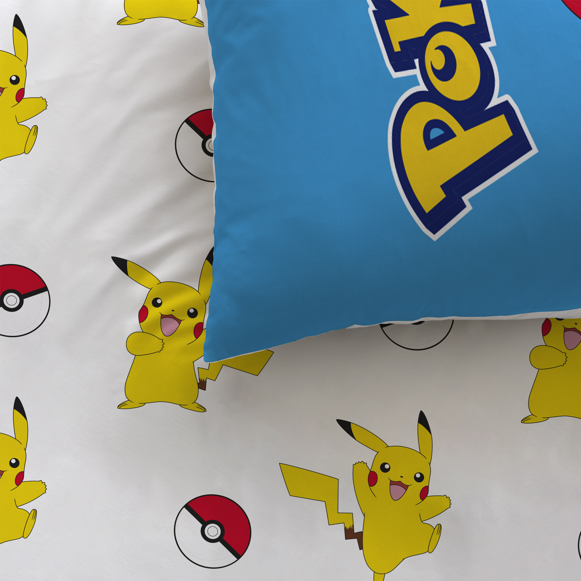 Pokemon Pokeball Duvet Cover - 140 x 200 + 63 x 63 cm - Cotton