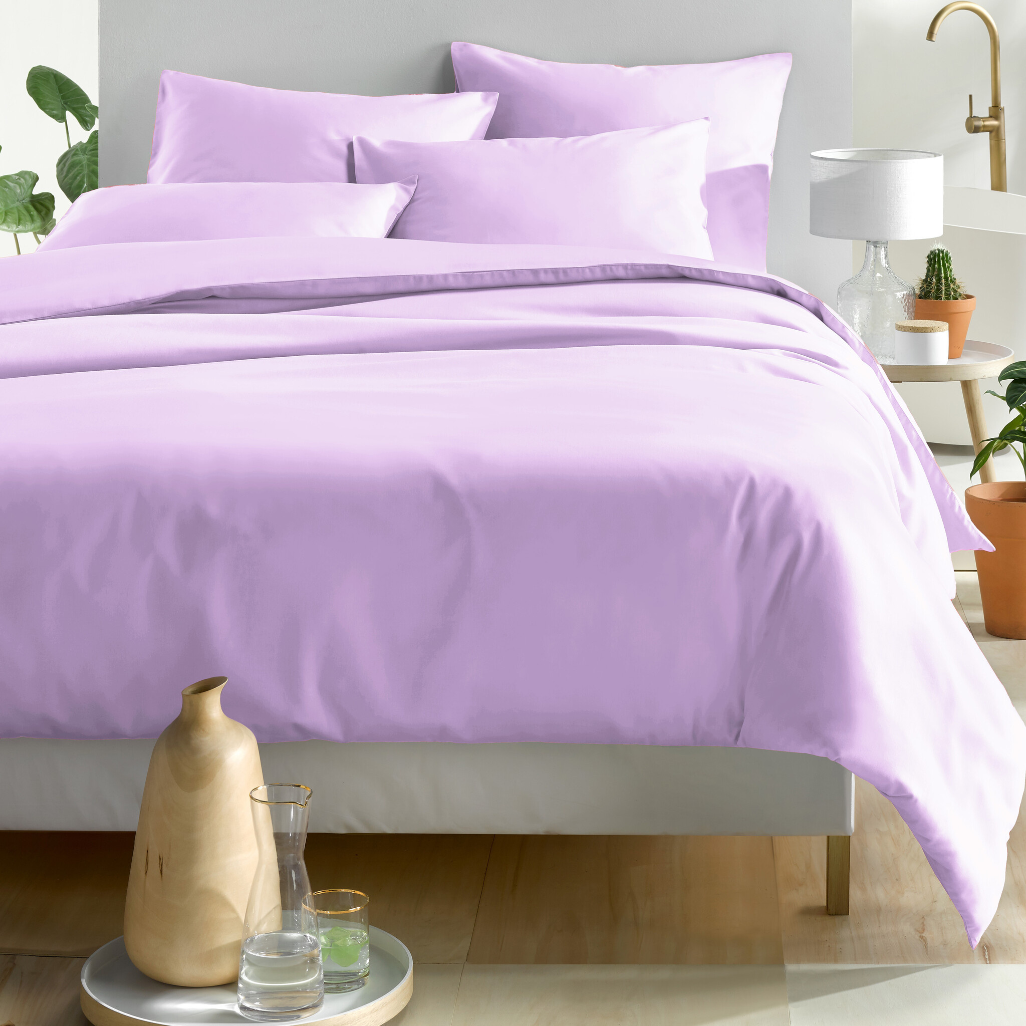 De Witte Lietaer Olivia Duvet Cover - 240 x 220 cm - Lilac - Cotton Satin