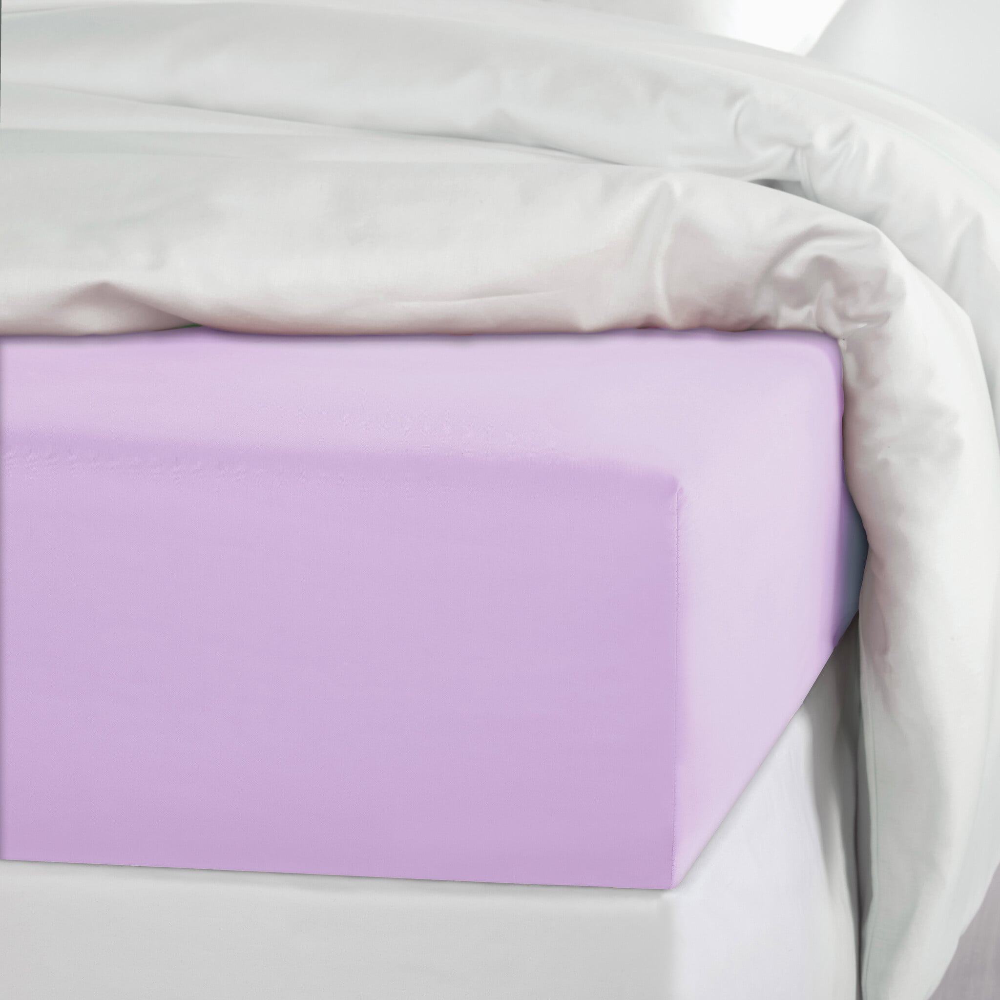 De Witte Lietaer Hoeslaken Olivia - 140 x 200/220 x h 30 - Lila - Katoen Satijn