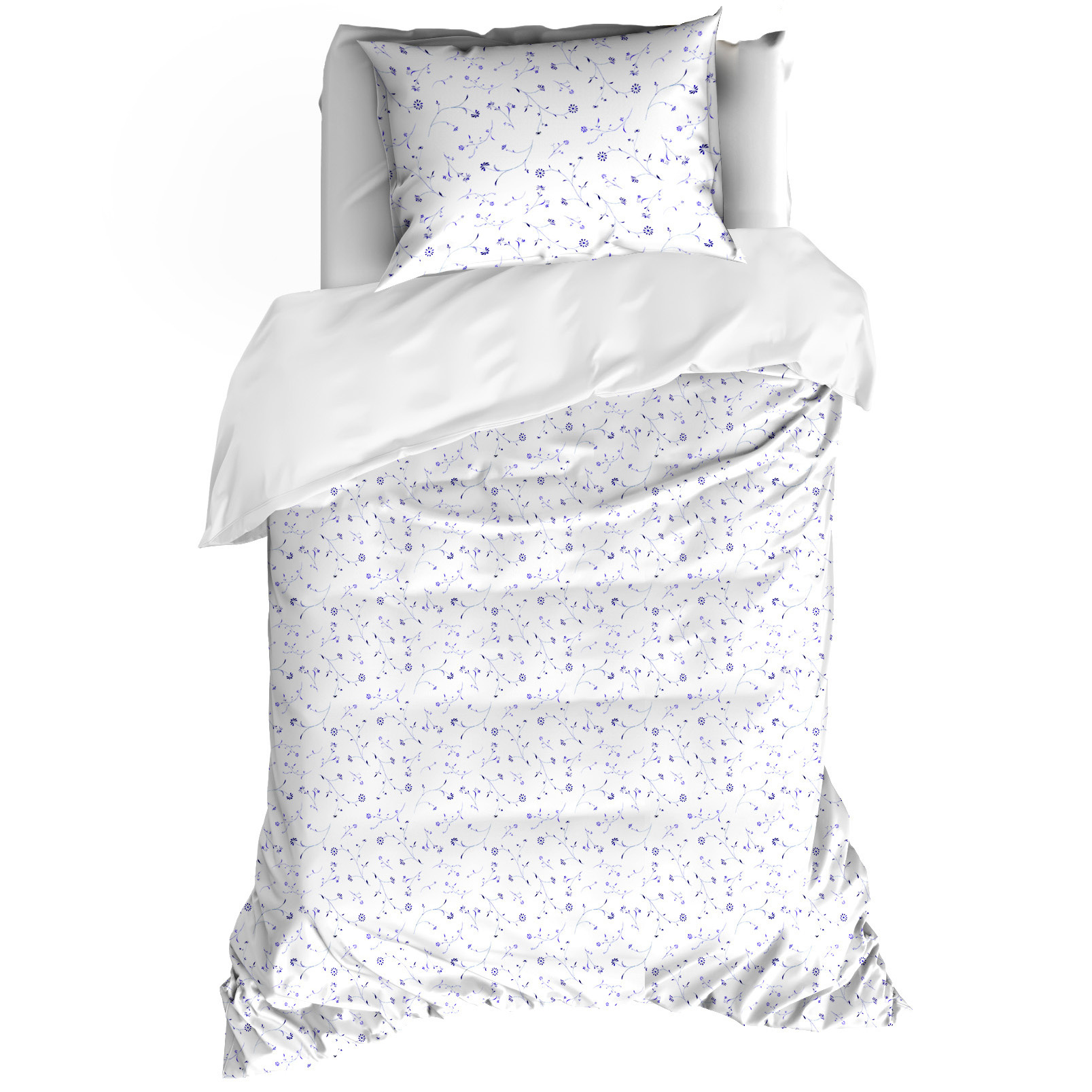 De Witte Lietaer Lilia Porcelain Duvet Cover - 140 x 200/220 + 60 x 70 cm - Cotton Percale