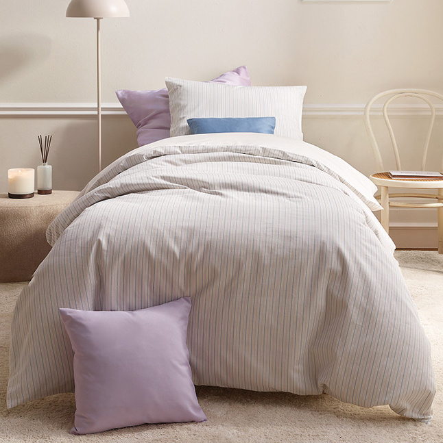 De Witte Lietaer Dekbedovertrek Lola Sky Blue - 140 x 200/220 + 60 x 70 cm - Katoen Percal