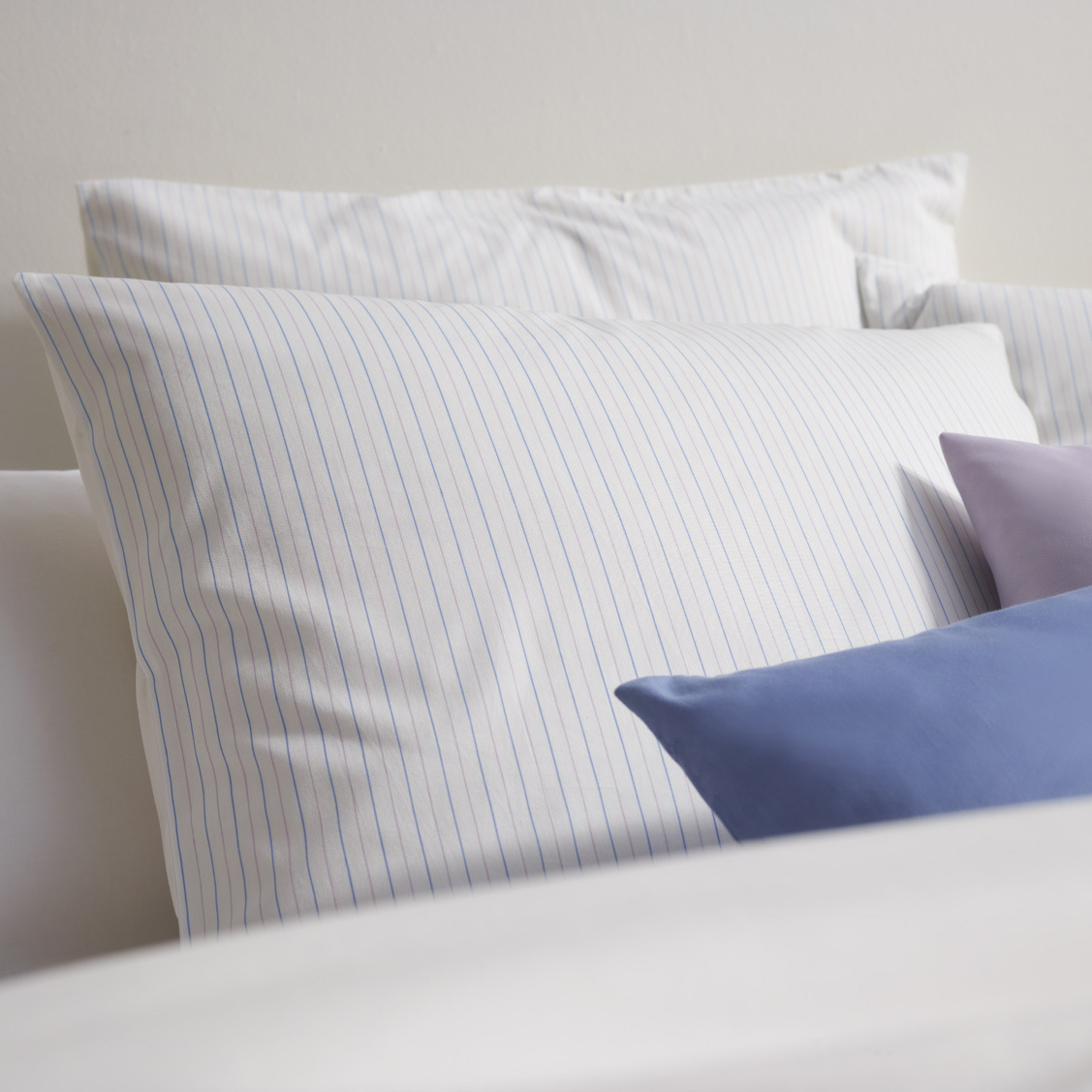 De Witte Lietaer Dekbedovertrek Lola Sky Blue - 200 x 200/220 + (2x) 60 x 70 cm - Katoen Percal