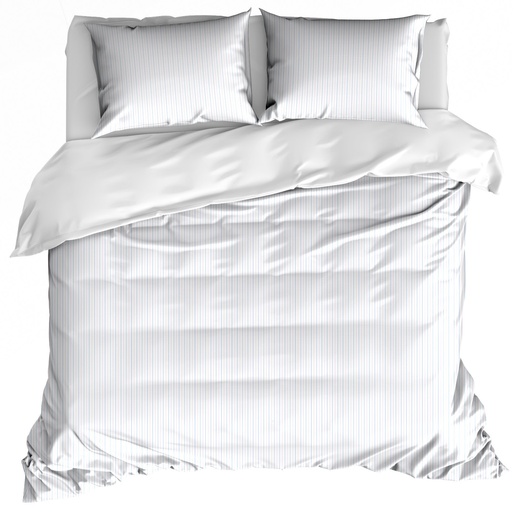 De Witte Lietaer Duvet Cover Lola Sky Blue - 240 x 220 + (2x) 60 x 70 cm - Cotton Percale