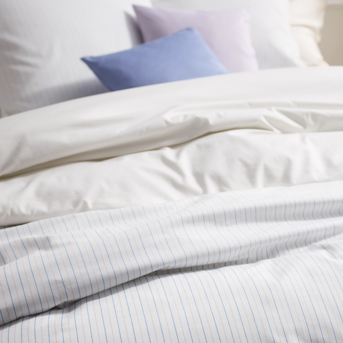 De Witte Lietaer Duvet Cover Lola Sky Blue - 260 x 240 + (2x) 60 x 70 cm - Cotton Percale